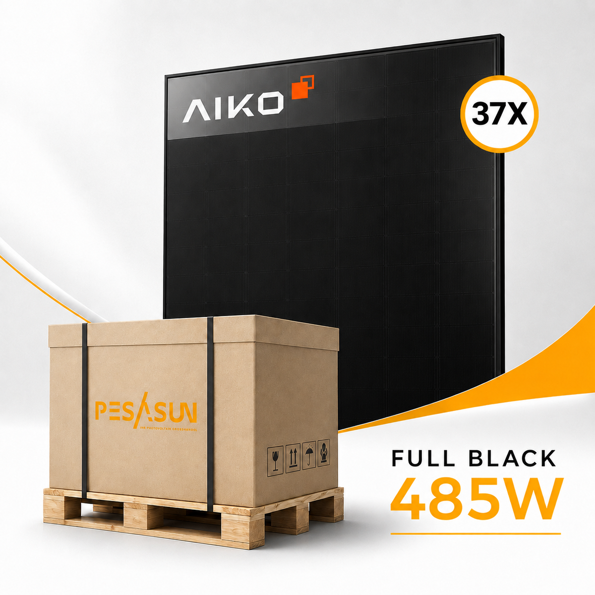 AIKO 485W Full Black AIKO-A485-MCE54Db Neostar 3S+54