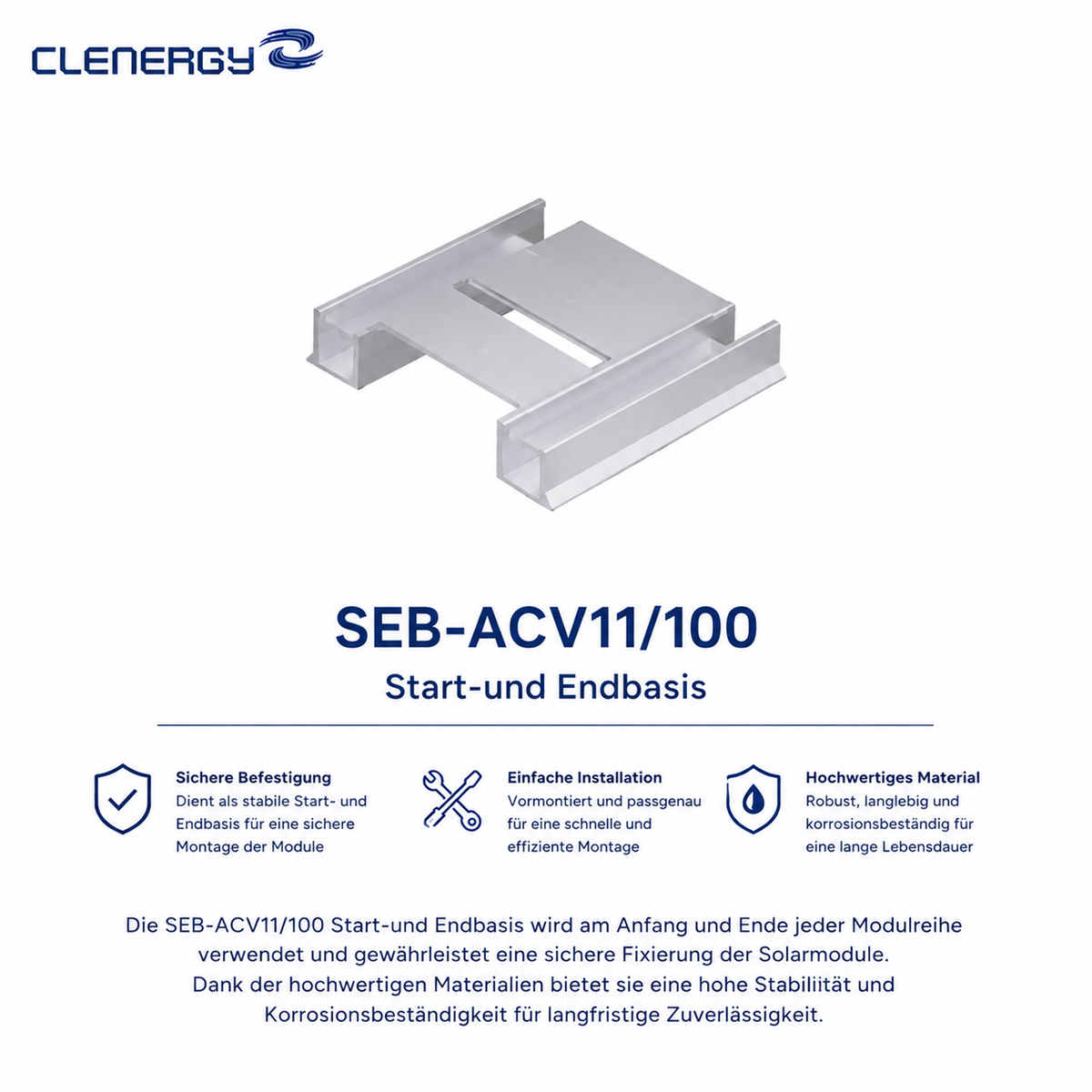 Clenergy Start and End Base L100