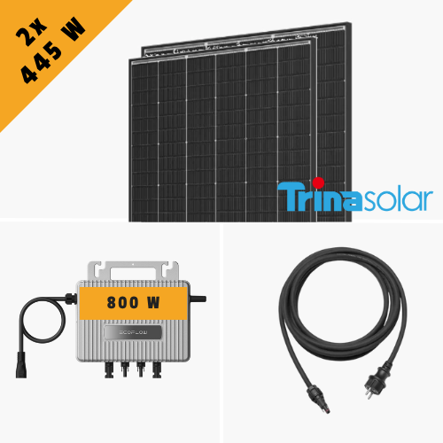 Pesasun x EcoFlow - 890W Balkonkraftwerk mit Ecoflow Wechselrichter