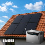 Balkonkraftwerk 2000 Watt mit Speicher Anker SOLIX 4 Pro - Komplett Set Schrägdach / 6x Jolywood 500W Solarmodule