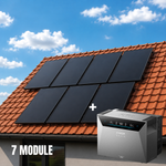 Balkonkraftwerk 2000 Watt mit Speicher Anker SOLIX 4 Pro - Komplett Set Schrägdach / 7x Jolywood 500W Solarmodule