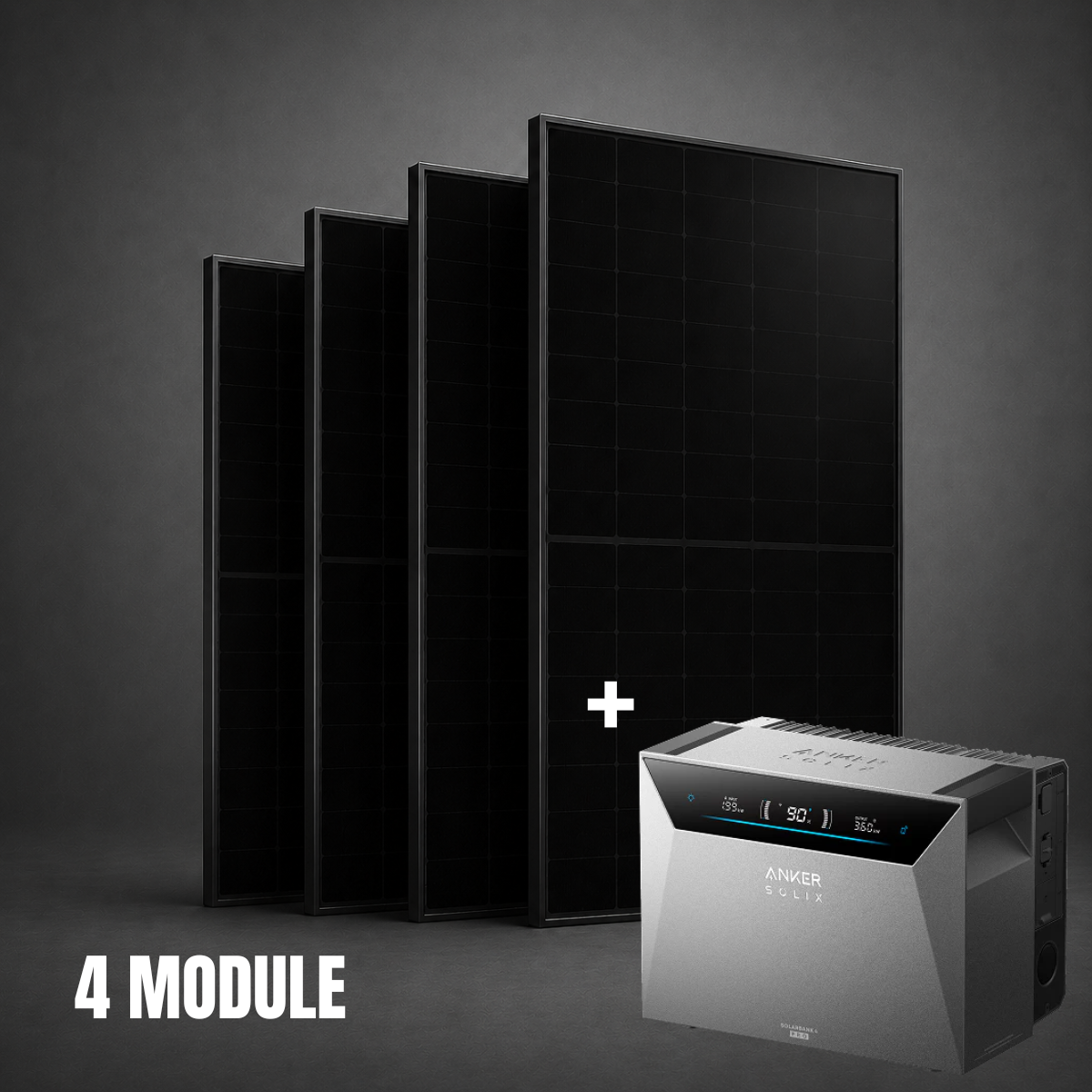 Balkonkraftwerk 2000 Watt mit Speicher Anker SOLIX 4 Pro - Set - 4x 500W Module
